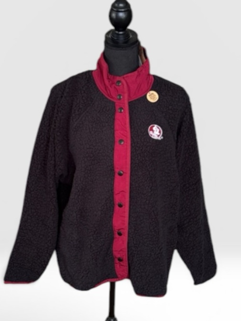 NWT VS Pink Collegiate Collection FSU Sherpa Jacket | Size XS